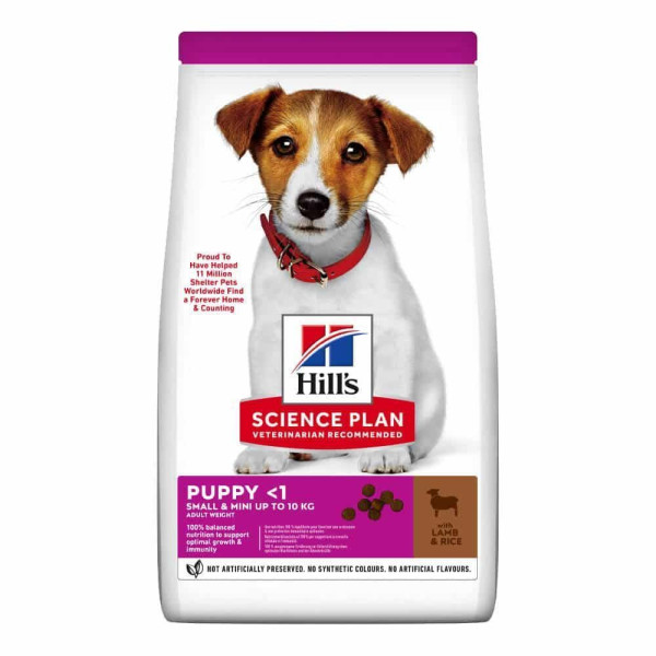 Сухой корм для собак Hill’s Science Plan Puppy Smal&Mini 6 кг - ягненок и рис Hills – купить со скидкой