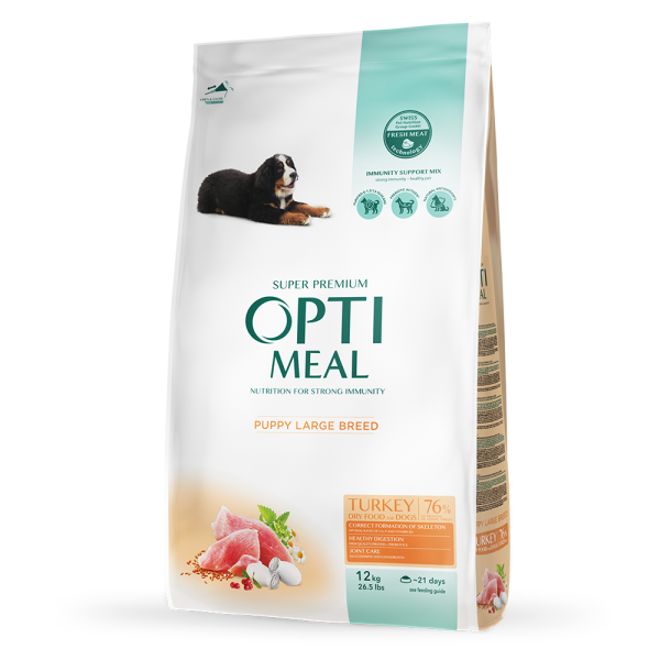 Сухий корм для цуценят великих порід Optimeal 12 кг (індичка) Optimeal – купити зі знижкою %