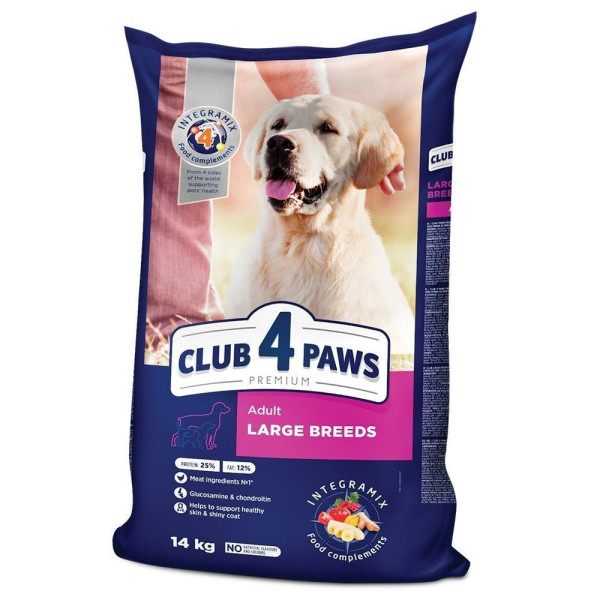 Сухий корм для собак великих порід Club 4 Paws Premium 14 кг (курка) Club 4 Paws – купити зі знижкою %