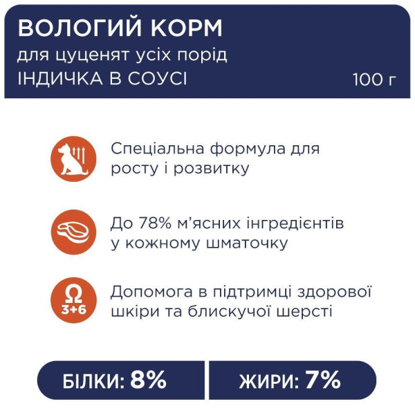 Вологий корм для цуценят Club 4 Paws Premium pouch (24 шт упаковка) індичка Club 4 Paws – купити зі знижкою %