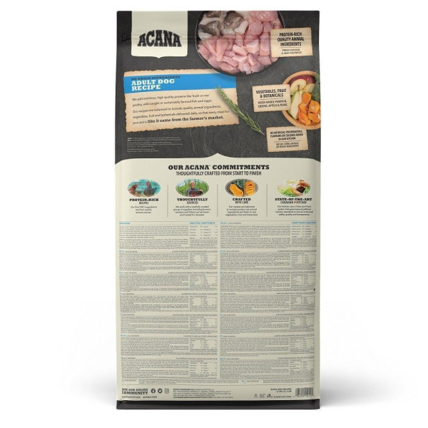 Сухий корм для дорослих собак всіх порід Acana Adult Dog Recipe 6 кг - курка Acana – купити зі знижкою %