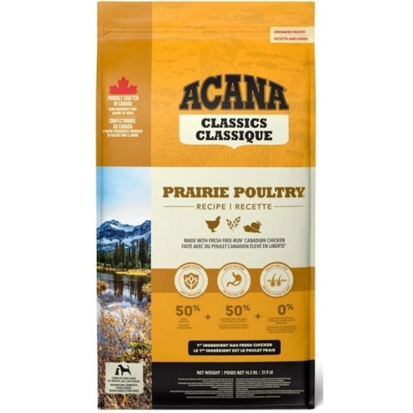 Сухий корм для дорослих собак всіх порід Acana Prairie Poultry 14,5 кг - курка Acana – купити зі знижкою %