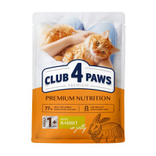 Club 4 Paws Premium влажный корм для кошек (24 шт упаковка) - кролик