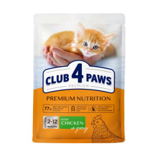 Вологий корм для кошенят Club 4 Paws Premium (24 шт упаковка) (курка)