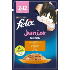Вологий корм для кошенят Felix Fantastic 85 г - курка(1 упаковка 26 шт)
