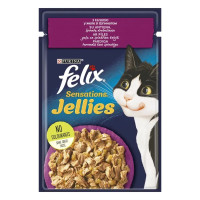 Влажный корм для кошек Felix Sensations Jellies 85 г - утка и шпинат(1 упаковка 26 шт)