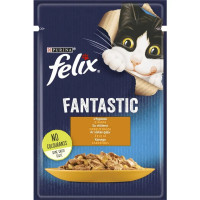 Вологий корм для котів Felix Fantastic 85 г - курка(1 упаковка 26 шт)