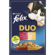 Вологий корм для котів Felix Fantastic Duo 85 г - яловичина та птиця(1 упаковка 26 шт) Felix – купити зі знижкою %