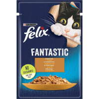 Вологий корм для котів Felix Fantastic 85 г - індичка(1 упаковка 26 шт)