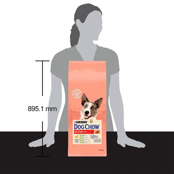 Сухий корм для активних собак всіх порід Dog Chow Active Chicken 14 кг (курка) Dog Chow – купити зі знижкою %